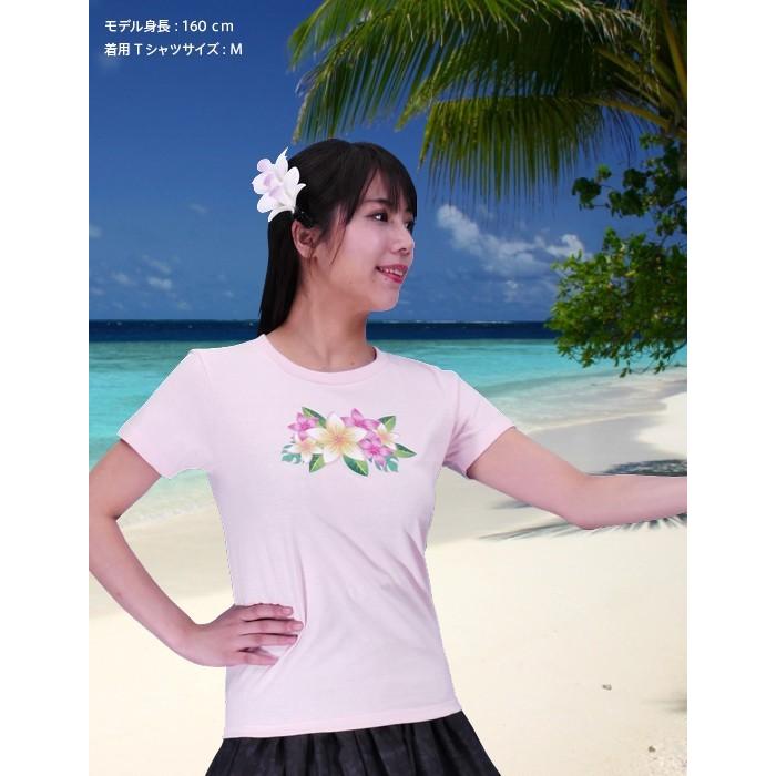 フラダンス Tシャツ [L]  プルメリア ピンク 2478lp |  | 01