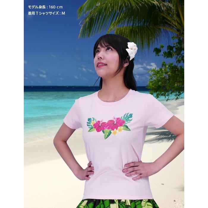 フラダンス Tシャツ [XL]  ハイビスカス ピンク 2479xlp |  | 01
