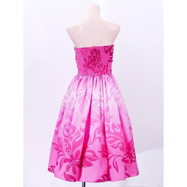 フラダンス ムームー フロントドレープミディ丈ドレス [F] ピンク  2484piF |  | 04