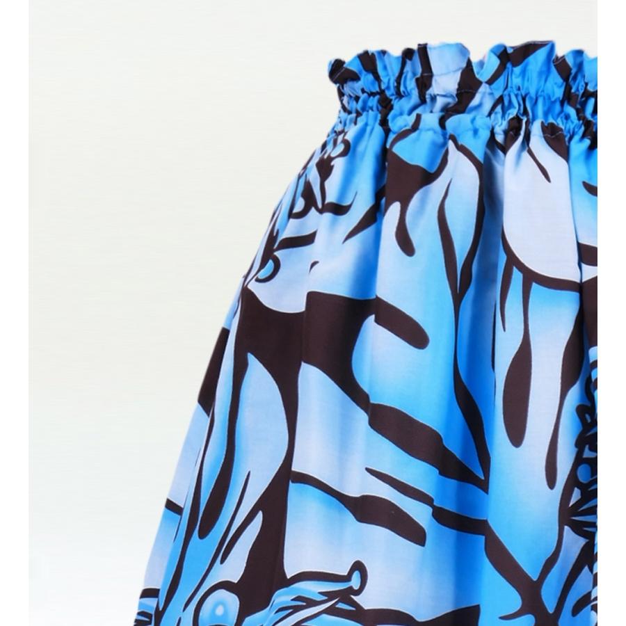 フラダンス ロング パウスカート シングル94cm丈 ブルー 2511 |  | 02