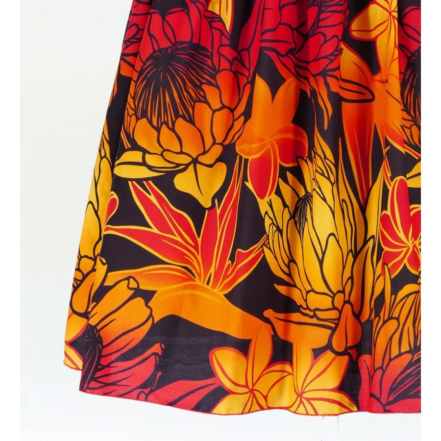 フラダンス ロング パウスカート シングル94cm丈 オレンジ 2514 |  | 03