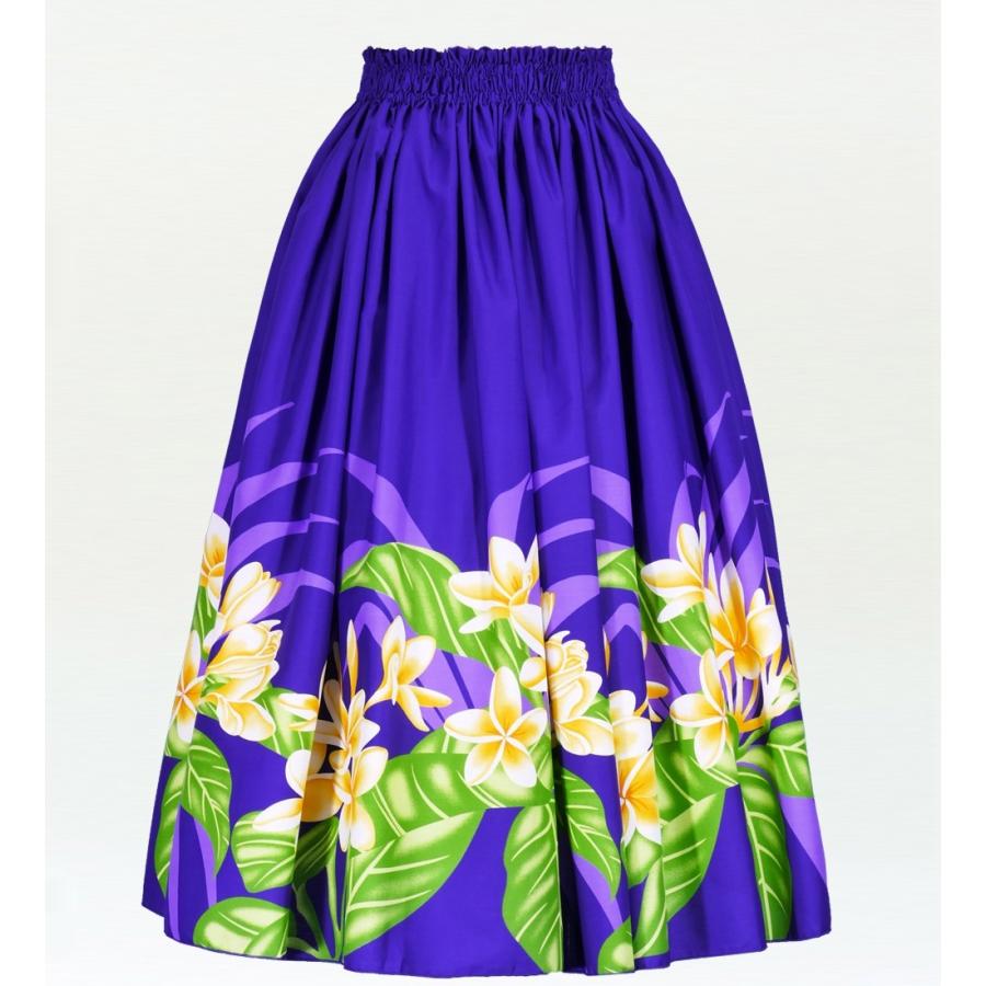 フラダンス ロングパウスカート シングル94cm丈 パープル 2548 | 