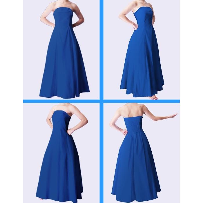フラダンス ムームー ストラップレス ロング丈ドレス ロイヤルブルー Fサイズ 2550rbF |  | 03
