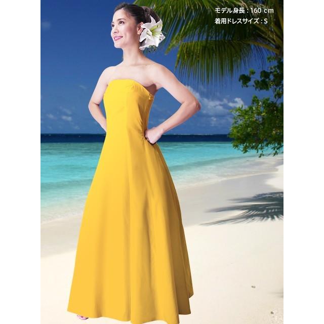 フラダンス ムームー ストラップレス ロング丈ドレス イエロー Fサイズ 2550yeF |  | 02