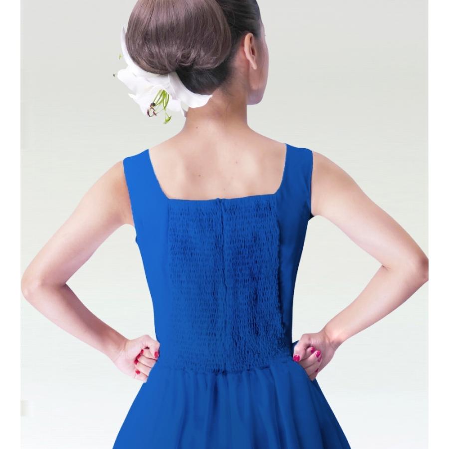 フラダンス ムームー ミディ丈ヨークドレス ロイヤルブルー M(F)サイズ 2551rbF |  | 03