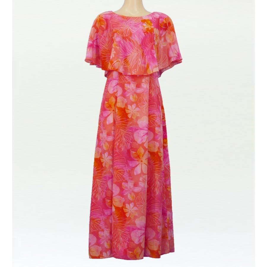 フラダンス ケープドレス ピンク Mサイズ J2559piM