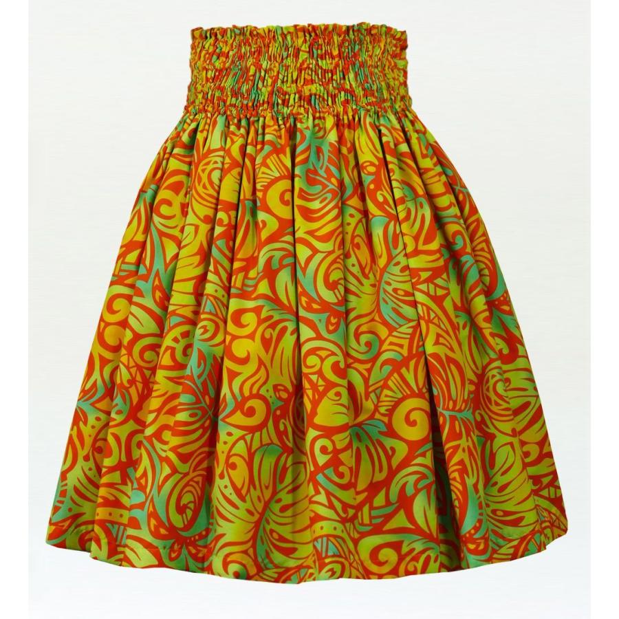 フラダンス パウスカート シングル73cm丈 オレンジ 2570 : emika