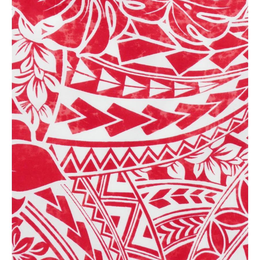 フラダンス ダブル リバーシブル パウスカート 73cm丈 レッド