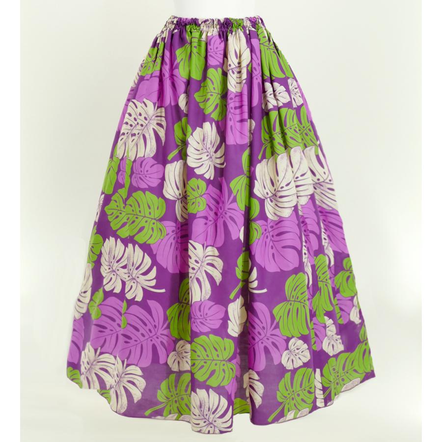 フラダンス ロングパウスカート シングル94cm丈 パープル 2669 | 