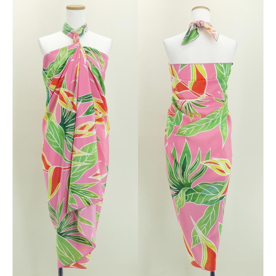 オリジナルプリントコシボ生地　パレオ　ピンク  J2671pi |  | 02