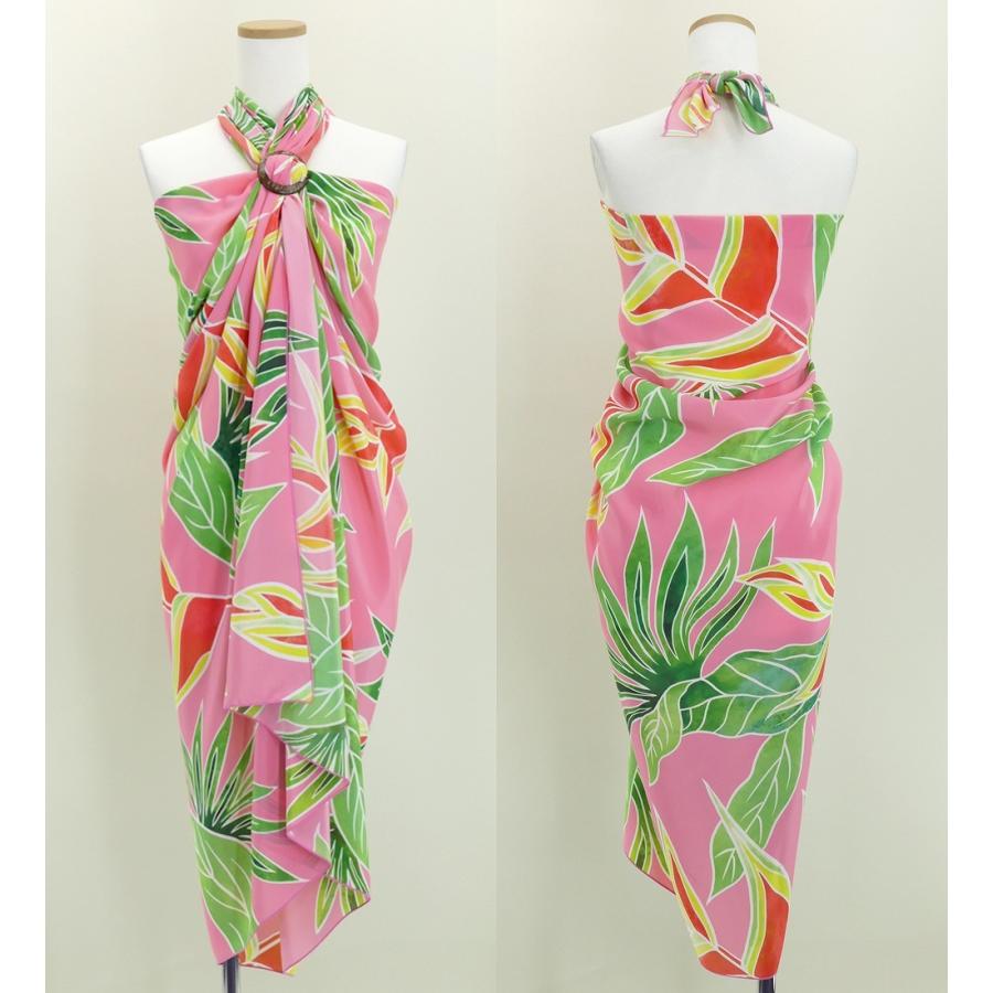 オリジナルプリントコシボ生地　パレオ　ピンク  J2671pi |  | 03