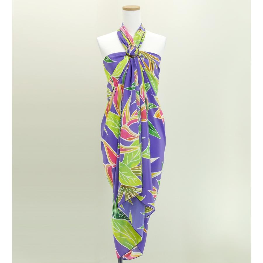 オリジナルプリントコシボ生地　パレオ　パープル  J2671pu | 