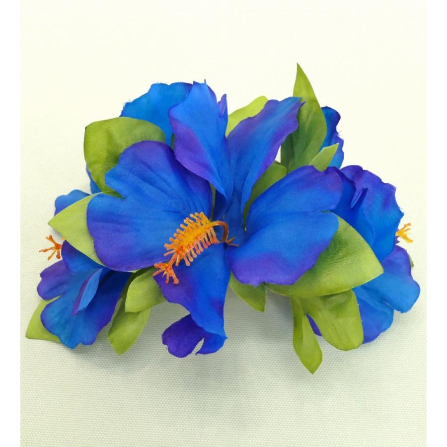 【特価】フラダンス ヘアクリップ ラージハイビスカス ブルー 2746bl | 