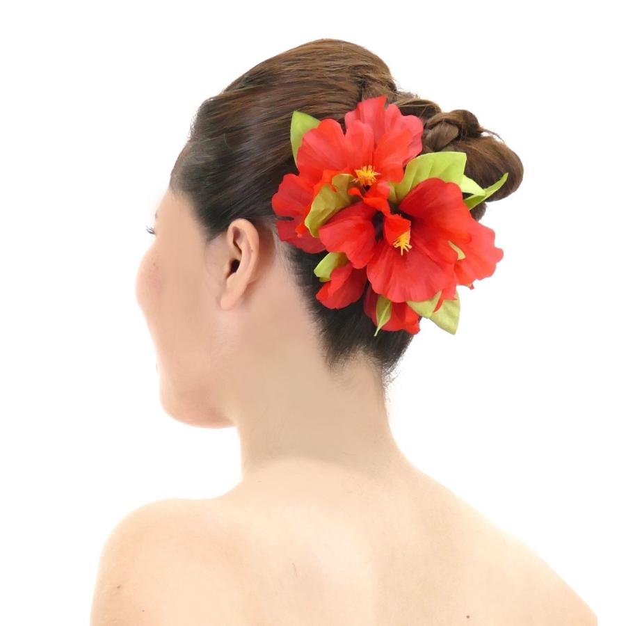 【特価】フラダンス ヘアクリップ ラージハイビスカス レッド 2746rd |  | 01