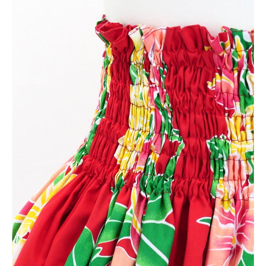 #2101　新品　丈約75m　フラダンス　パウスカート　レッド系グラデーション 2101 新品 丈約75m フラダンス パウスカート レッド系グラデーション