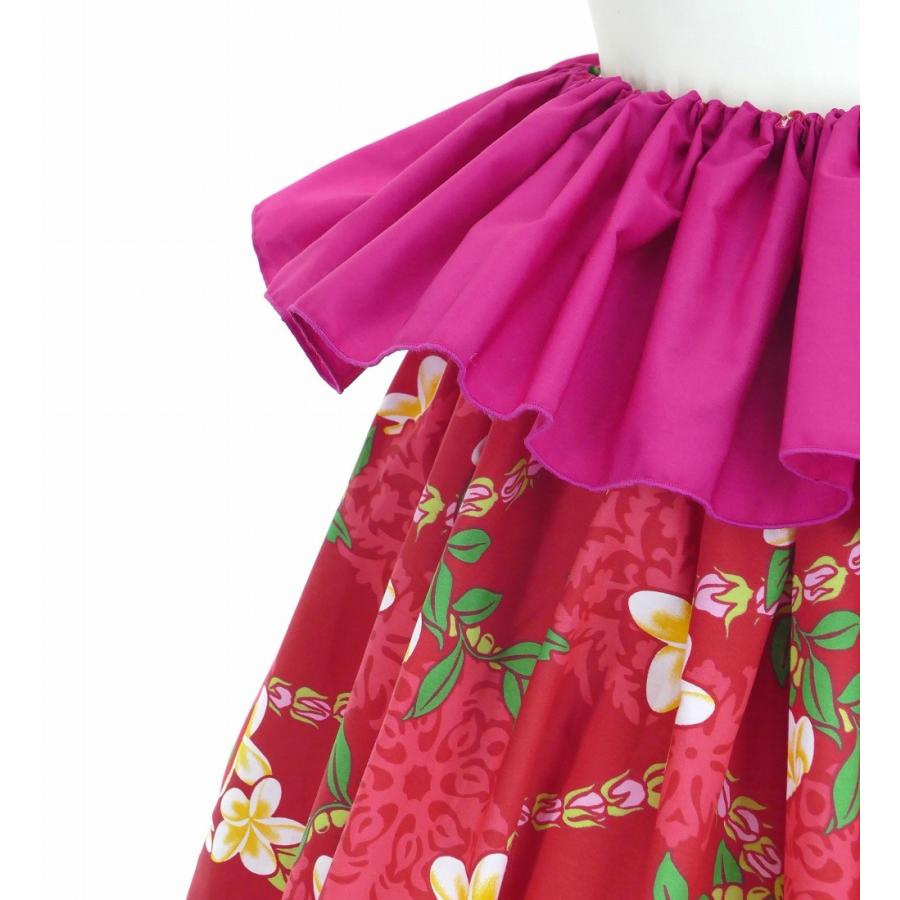 【特価】タヒチアン スカート 45cm丈 レッド 2835 |  | 01