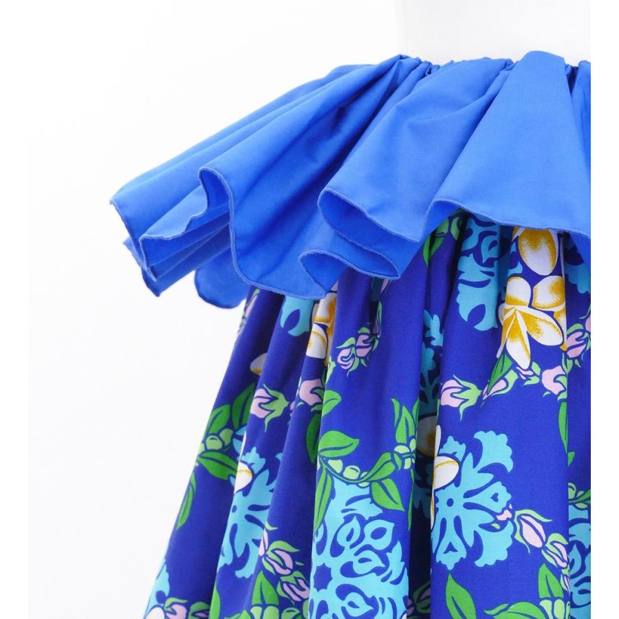 【特価】タヒチアン スカート 45cm丈 ブルー 2838 |  | 01