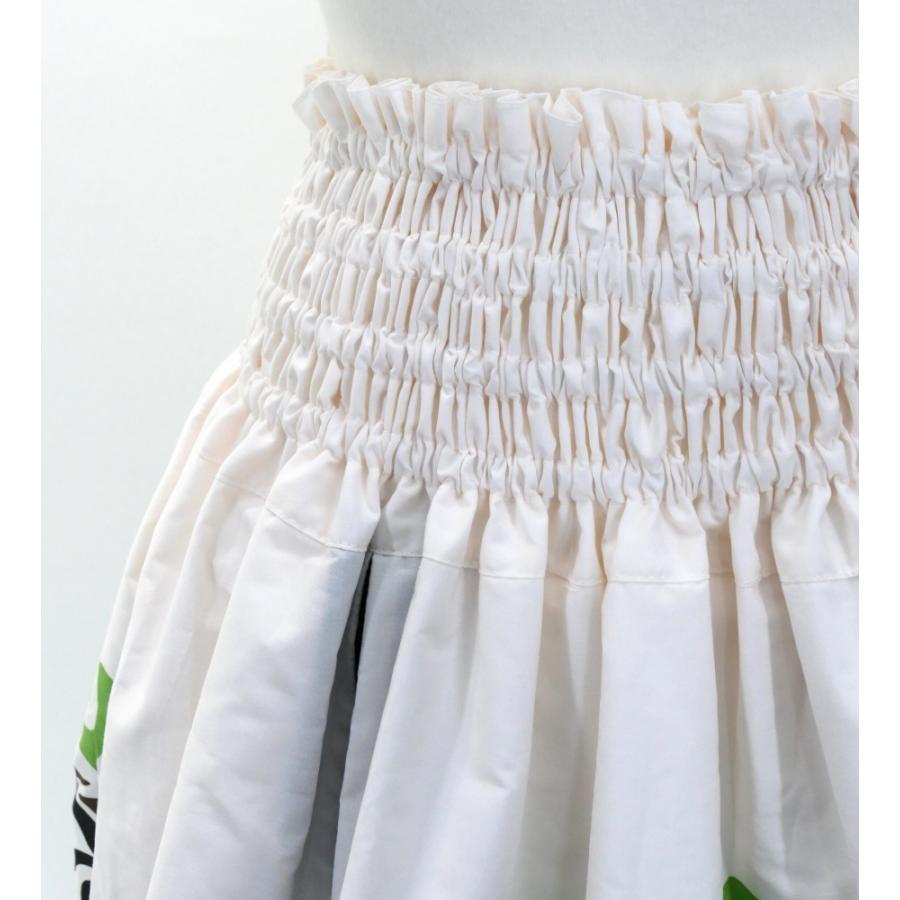 フラダンス タック入り パウスカート 73cm丈 ホワイト×ブラック 2855 |  | 02