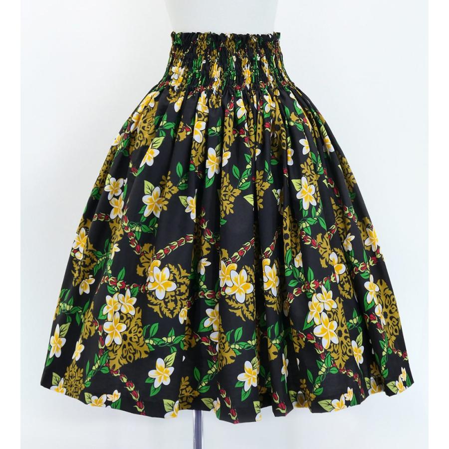 フラダンス パウスカート シングル78cm丈 ブラック 2888 | 