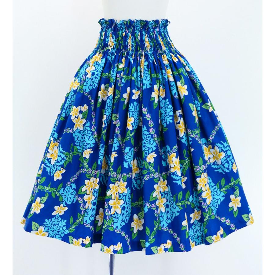 フラダンス パウスカート シングル78cm丈 ブルー 2892 | 