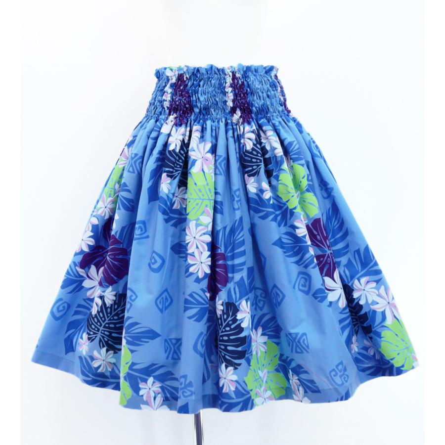 フラダンス パウスカート シングル73cm丈 ブルー 2953 | 
