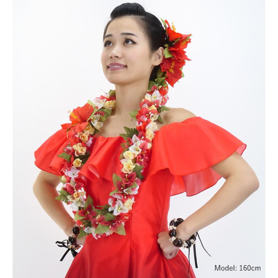 ハワイアンレイ ブーゲンビリア&ハイビスカス レッド&ホワイト 2958 |  | 01