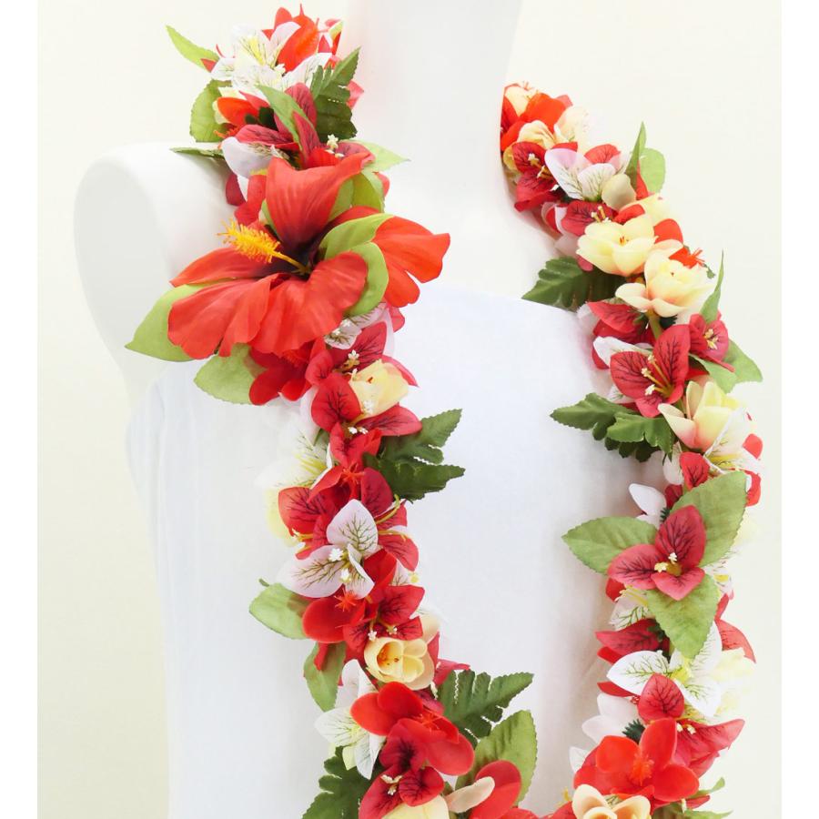 ハワイアンレイ ブーゲンビリア&ハイビスカス レッド&ホワイト 2958 |  | 02