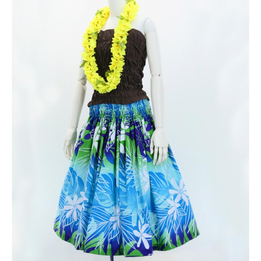 フラダンス パウスカート シングル73cm丈 ブルー×グリーン 2967 |  | 01