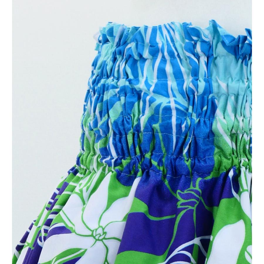 フラダンス パウスカート シングル73cm丈 ブルー×グリーン 2967 |  | 02