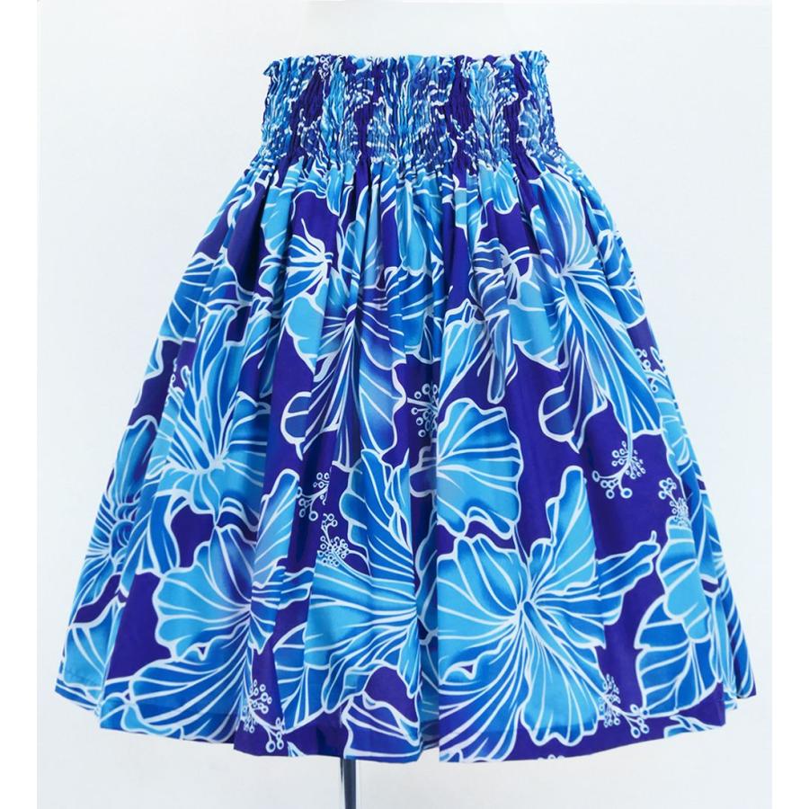 フラダンス パウスカート シングル73cm丈 ブルー 2975 | 