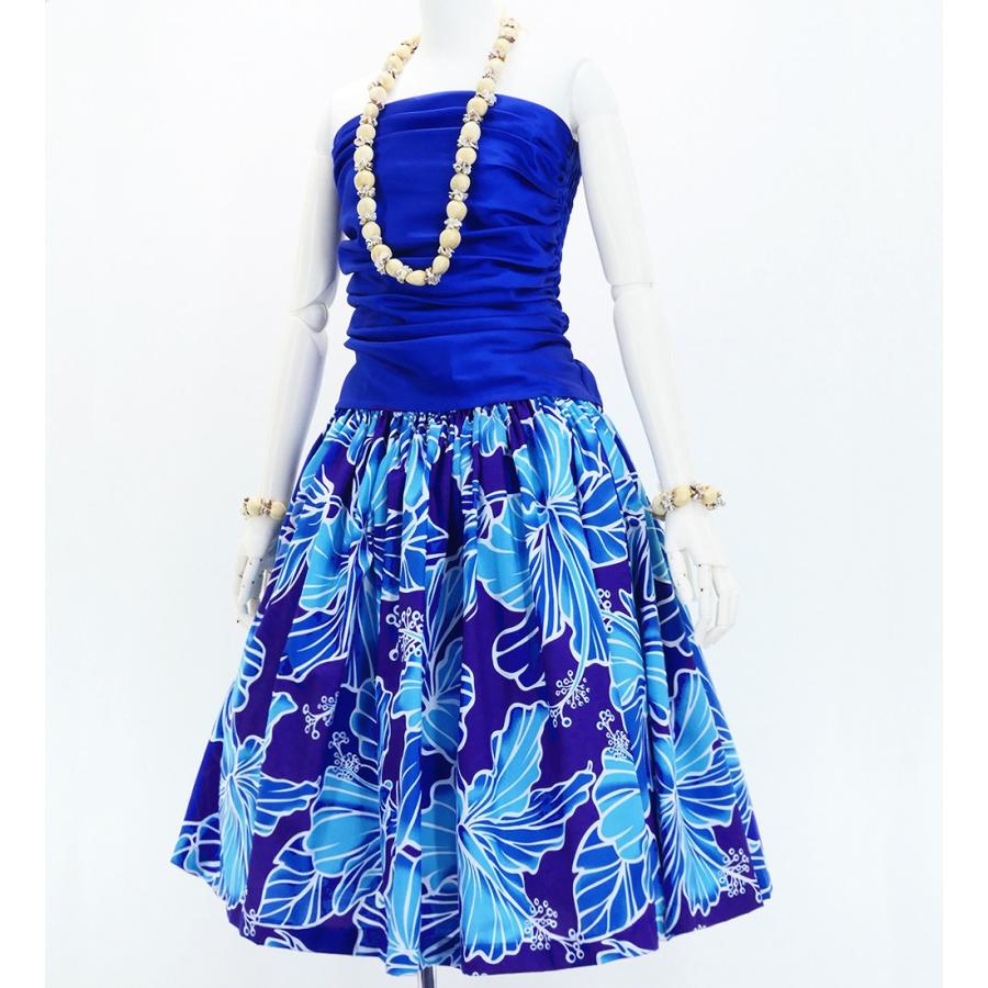 フラダンス パウスカート シングル73cm丈 ブルー 2975 |  | 01