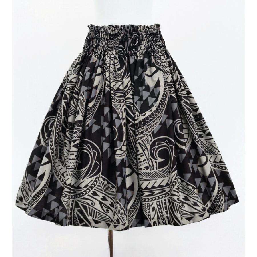 フラダンス パウスカート シングル73cm丈 ブラック 2983 | 