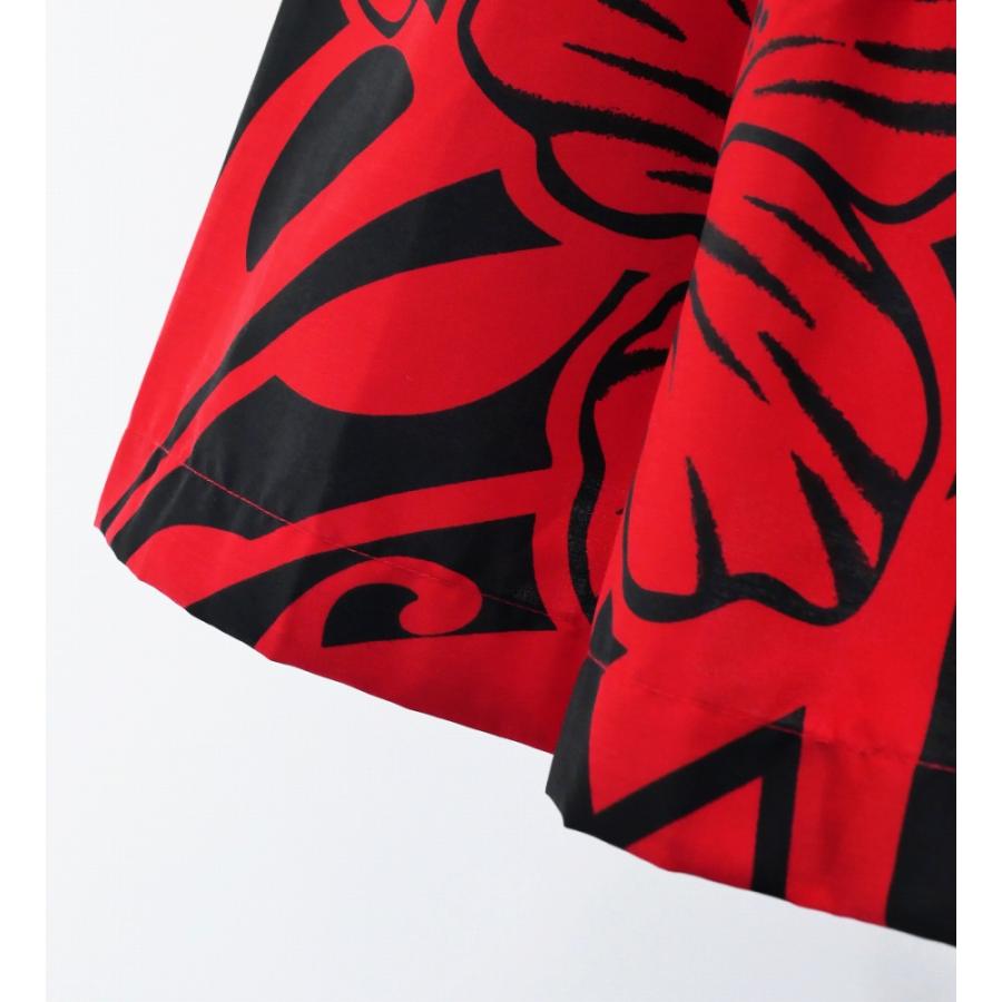 フラダンス パウスカート シングル73cm丈 レッド×ブラック 3003 |  | 03