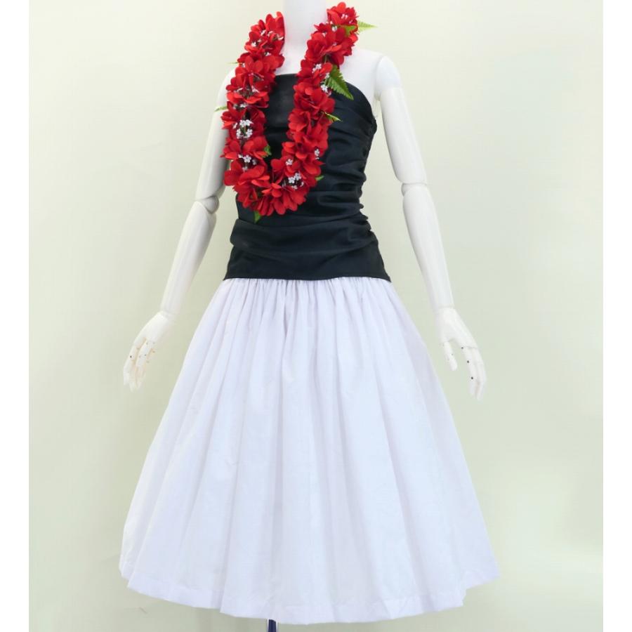 フラダンス パウスカート シングル73cm丈 ホワイト 3063 |  | 01