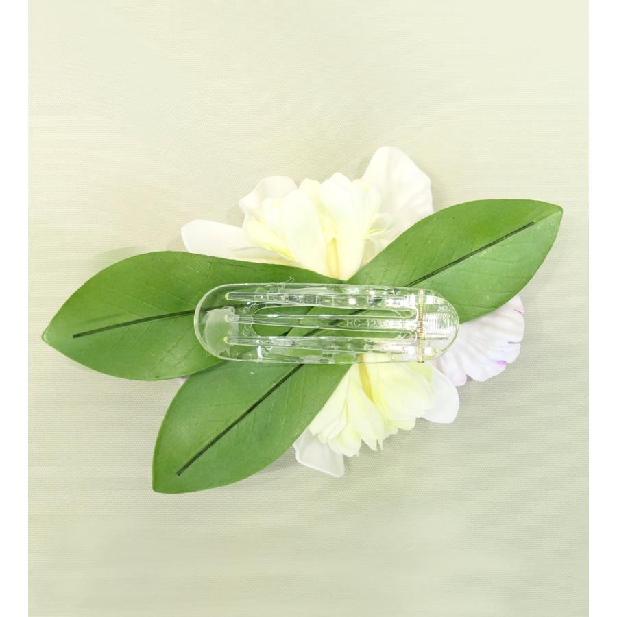 フラダンス カトレア・チューブローズ2連 ヘアクリップ ホワイト 3081wh |  | 01