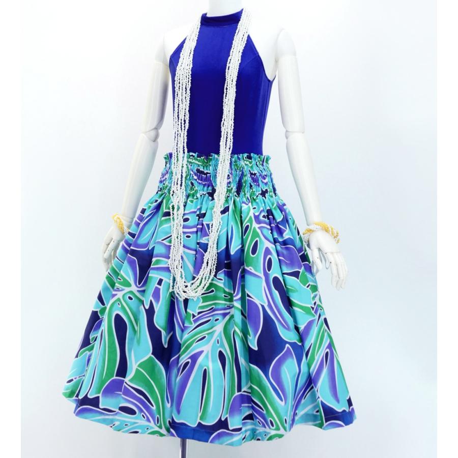 フラダンス パウスカート シングル73cm丈 ブルー 3109 : emika - 通販