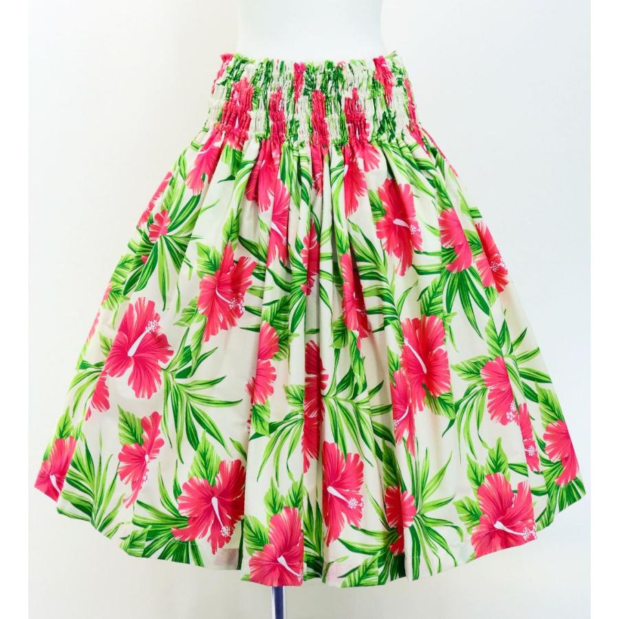 フラダンス パウスカート シングル78cm丈 ホワイト 3124 | 