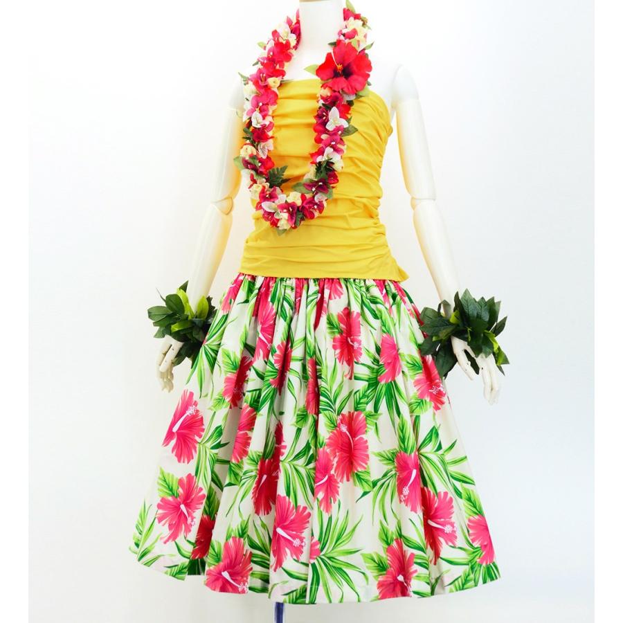 フラダンス パウスカート シングル78cm丈 ホワイト 3124 |  | 01