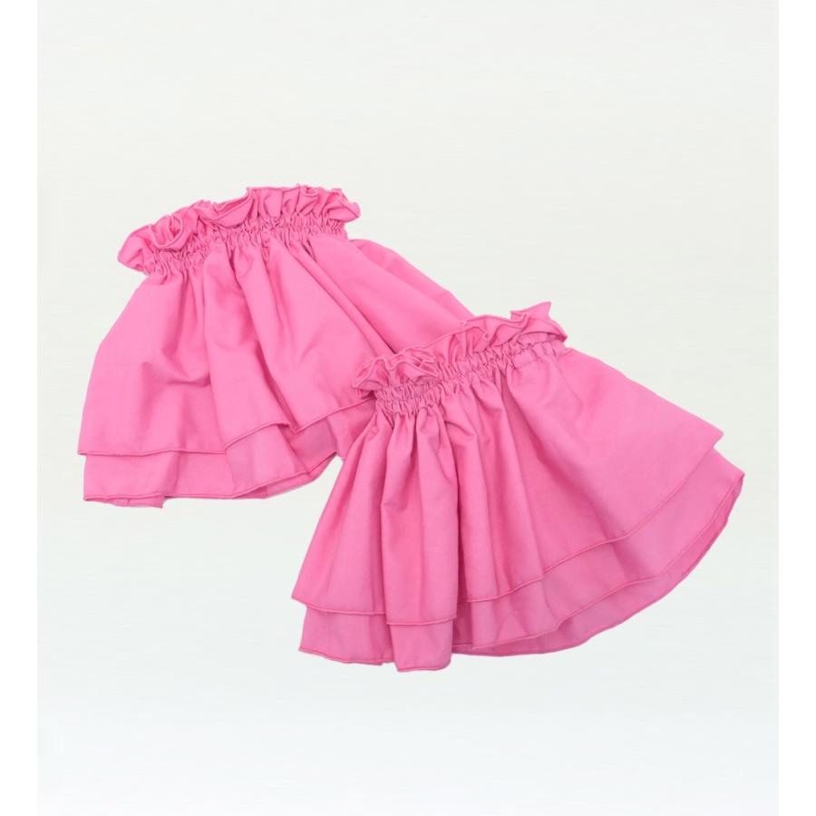 フラダンス ダブル フリル デコレーション スリーブ ピンク 3200pi | 