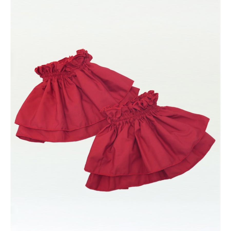 フラダンス ダブル フリル デコレーション スリーブ レッド 3200rd | 