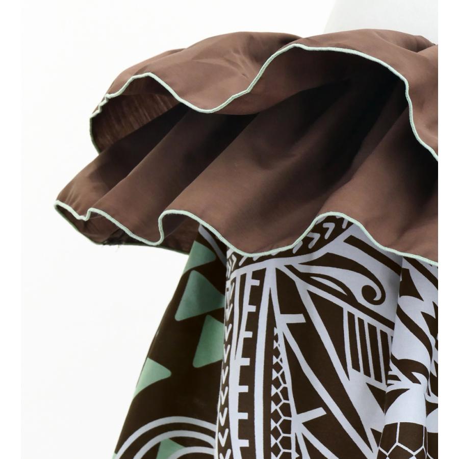 タヒチアン スカート 45cm丈 ブラウン×グリーン 3232 |  | 02