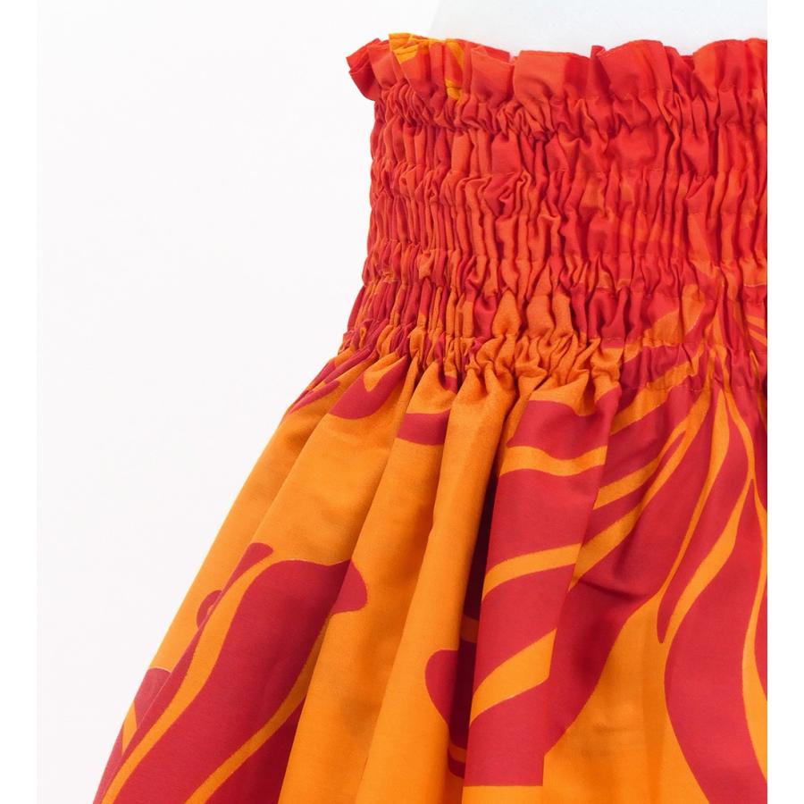 フラダンス パウスカート シングル73cm丈 オレンジ×レッド 3241 |  | 02