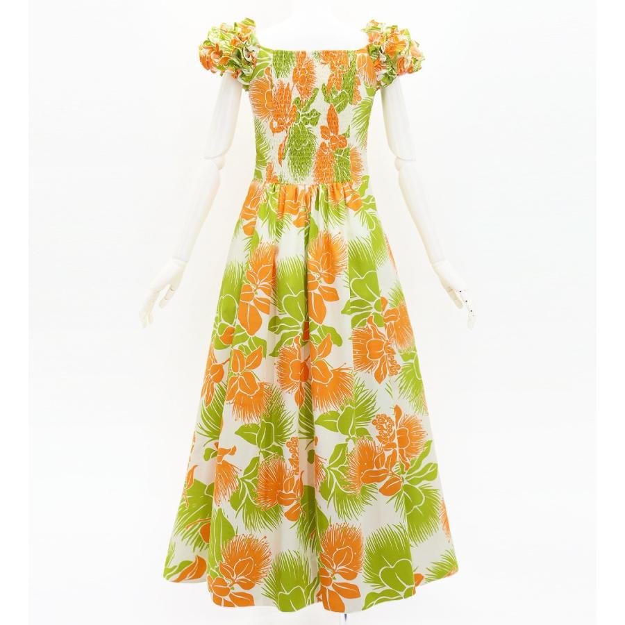 フラダンス 袖フリル ハワイアンファブリックドレス クリーム LLサイズ 3267crLL |  | 01