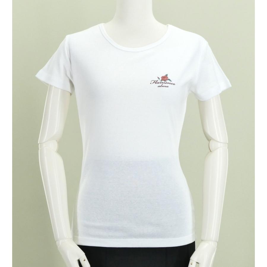 フラメンコ Tシャツ L ローズバック ホワイト 486Lw |  | 01