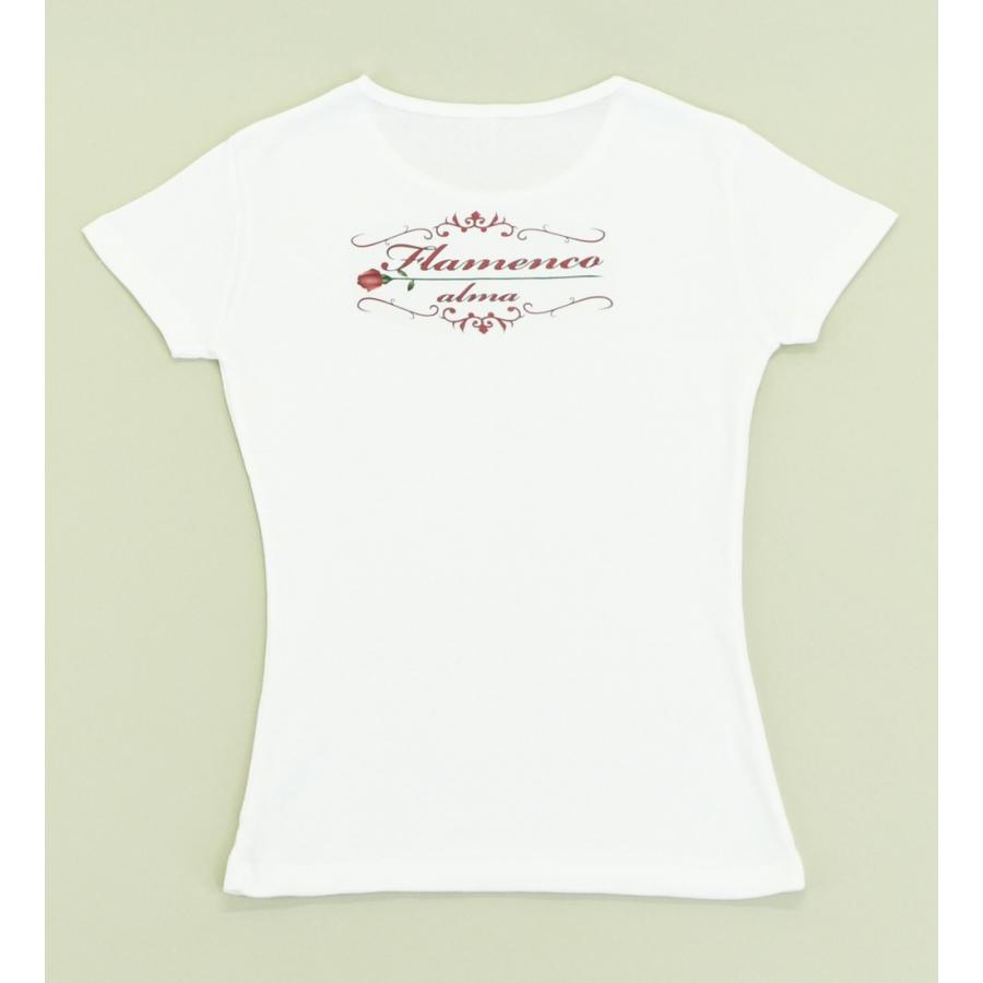 フラメンコ Tシャツ L ローズバック ホワイト 486Lw |  | 04