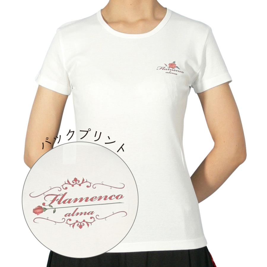 フラメンコ Tシャツ M ローズバック ホワイト 486Mw | 