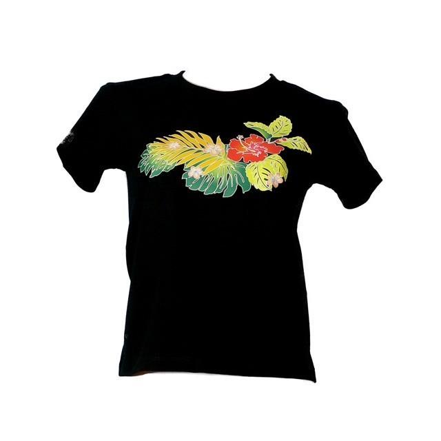 フラダンス Tシャツ [L] ハイビスカス ブラック 527lb |  | 03