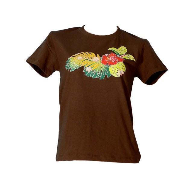 フラダンス Tシャツ [S] ハイビスカス ブラウン 527sbr |  | 03