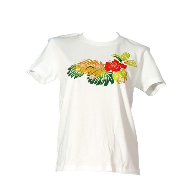 フラダンス Tシャツ [S] ハイビスカス ホワイト 527sw |  | 03
