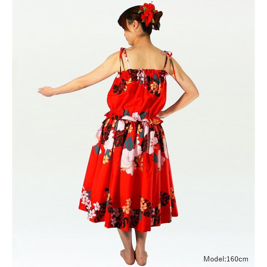 フラダンス パウスカート&チューブトップ セット レッド 778 |  | 02